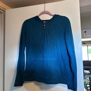 Horny Toad Blue Button-Up Hoodie